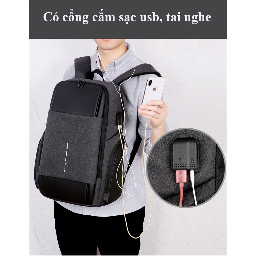 Balo nam thời trang cao cấp, đựng máy tính, laptop cho người đi làm, dòng balo đa năng công sở, đi chơi tiện lợi