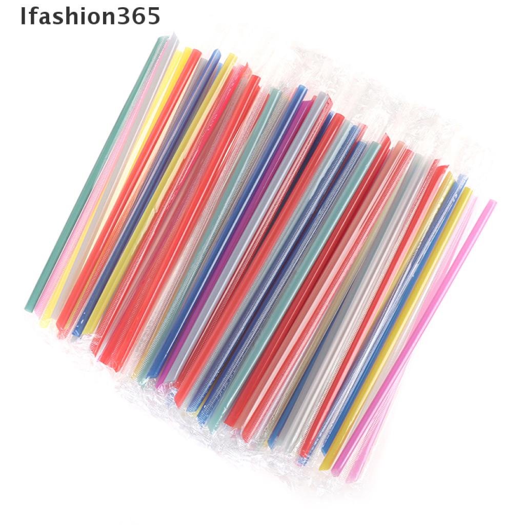 Set 100 Ống Hút Bằng Nhựa Pp Trong Suốt 365pc