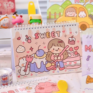 Sổ chiết washi tape/sticker A5 bìa mềm cô gái nhỏ dễ thương
