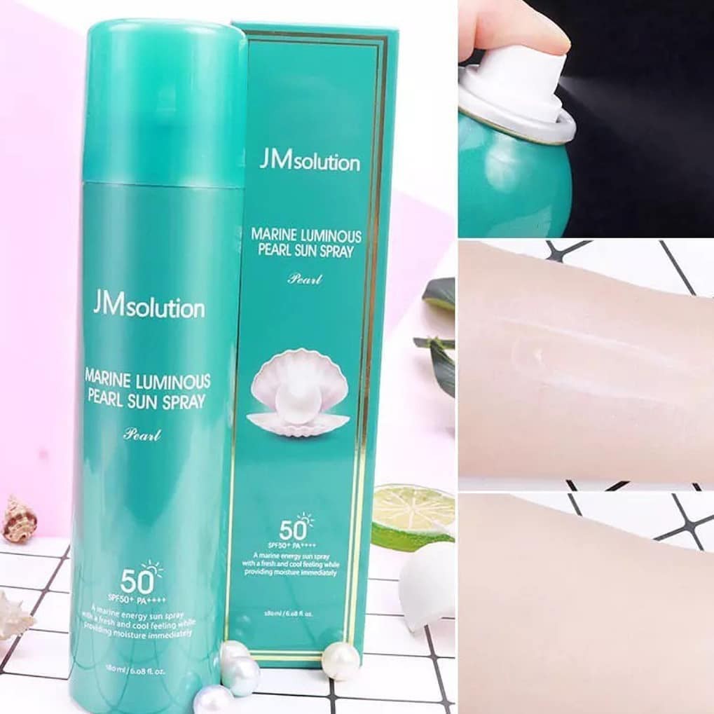 Xịt Chống Nắng Làm Trắng Bảo Vệ Da Jm Solution Pearl Marine and Glow Luminous Sun Spray 180ml - Khongcoson