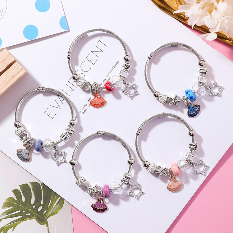 XiaoboACC Vòng Đeo Tay Xâu Hạt Phong Cách Hàn Quốc