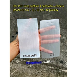 PPF 4 cạnh viền Iphone 12 mini / Iphone 12 / Iphone 12 Pro / Iphone 12 Pro Max