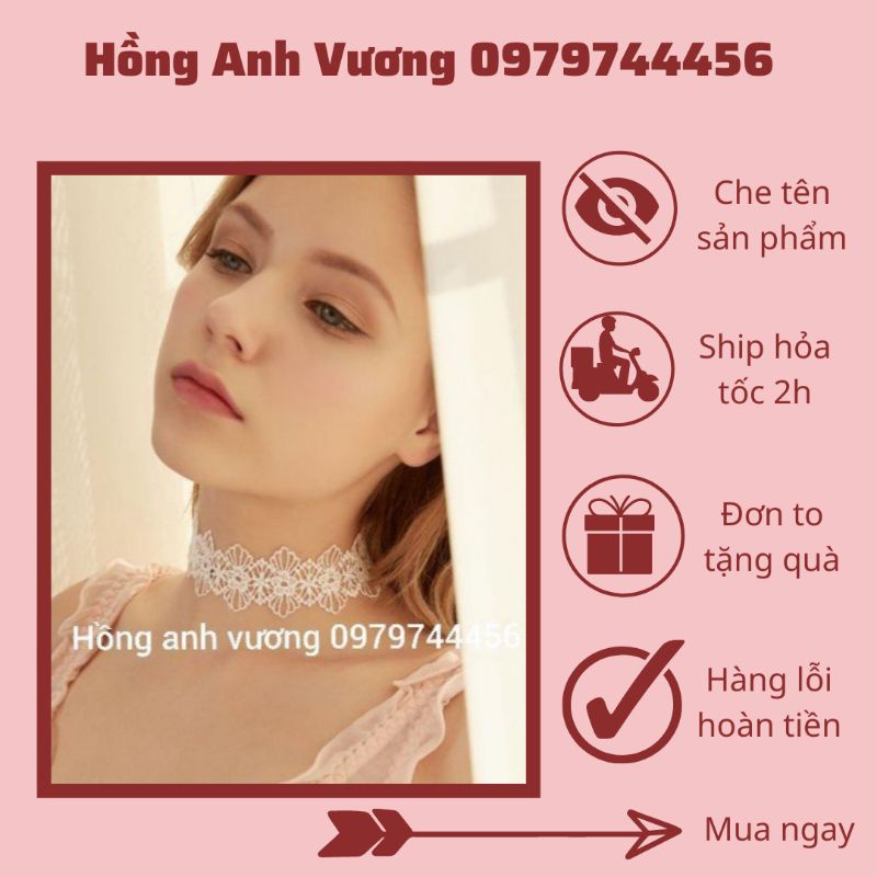vòng cổ choker ren buộc dây sexy gợi cảm