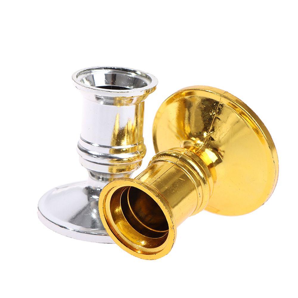 YIYU Chân Nến Giả Màu Vàng / Bạc Dùng Trang Trí Tiệc Giáng Sinh