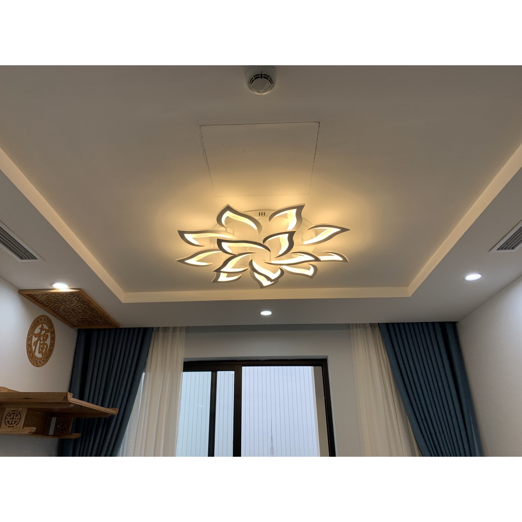 Đèn ốp trần phòng khách G24 14 cánh có 3 chế độ sáng kèm điều khiển tăng chỉnh sáng Bảo hành 12 tháng Mã 2038/14