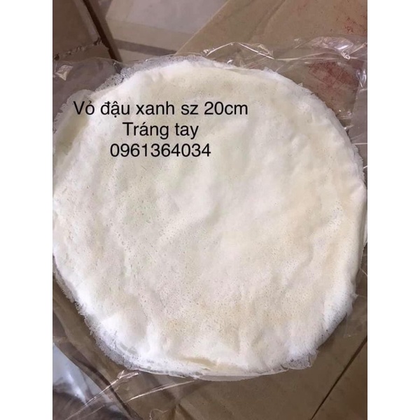 Vỏ bánh tráng đậu xanh (vỏ bò bía) size 20cm