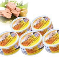 Combo 5 hộp cá Ngừ xắt khúc ngâm dầu - Seacrown (Thái Lan) Ngon hết sảy