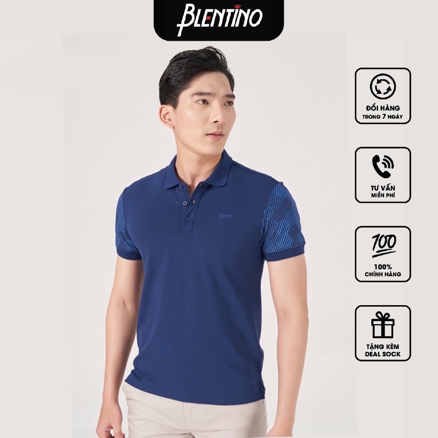 Blentino Áo polo thời trang nam, form dáng basic PL1121