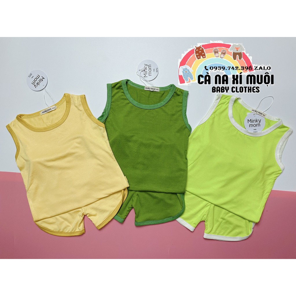 Size Đại 7-26KGFREE SHIP Bộ Minky Mom Ba Lỗ Thun Lạnh Cao Cấp Dể Thương Cho Bé Gái Bé Trai, Đủ Màu