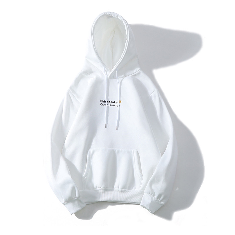 Áo Khoác Hoodie Tay Dài Dáng Rộng In Hình Cậu Bé Bút Chì Shin Cho Nam Và Nữ