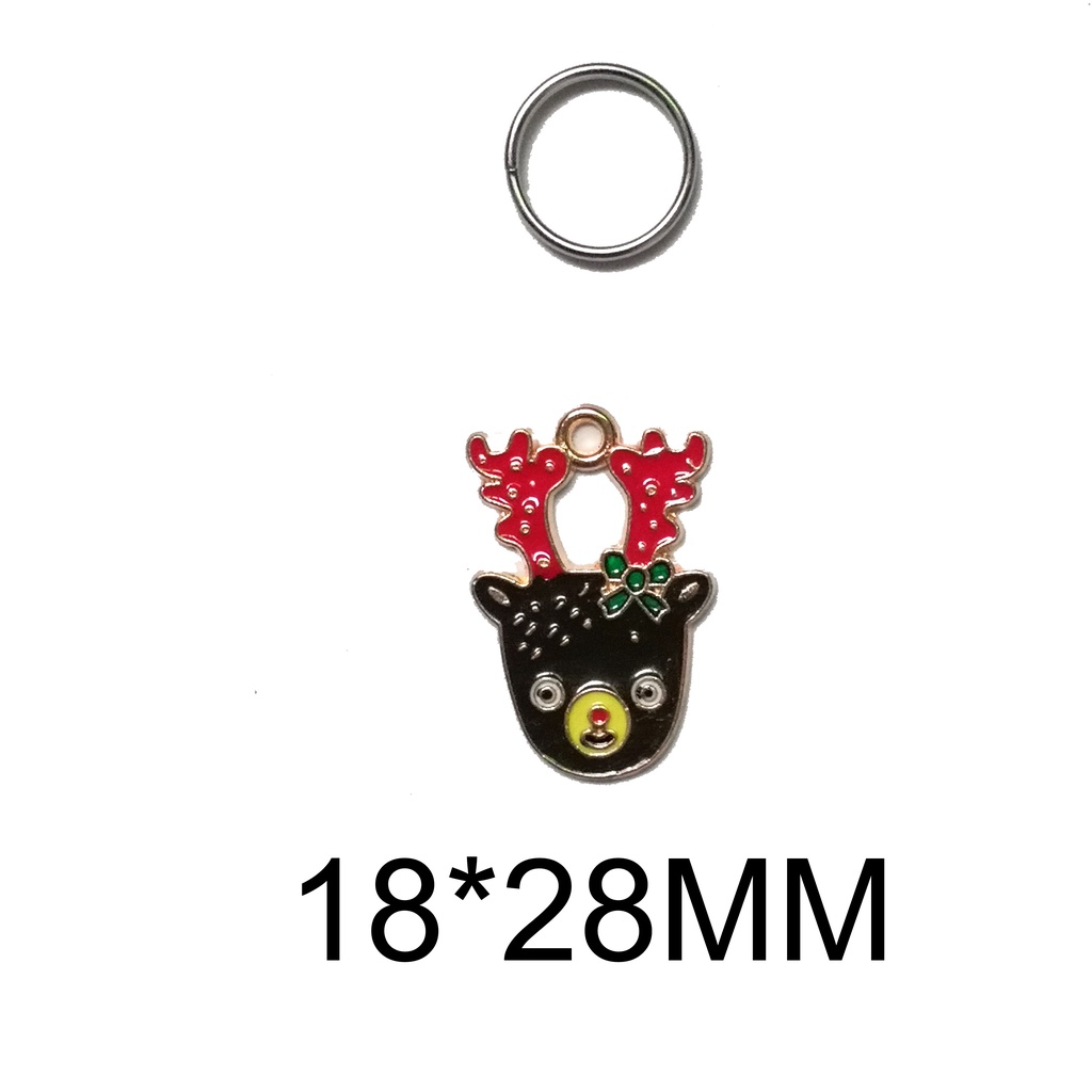 Mặt trang trí vòng cổ bằng kim loại phong cách giáng sinh dễ thương cho thú cưng