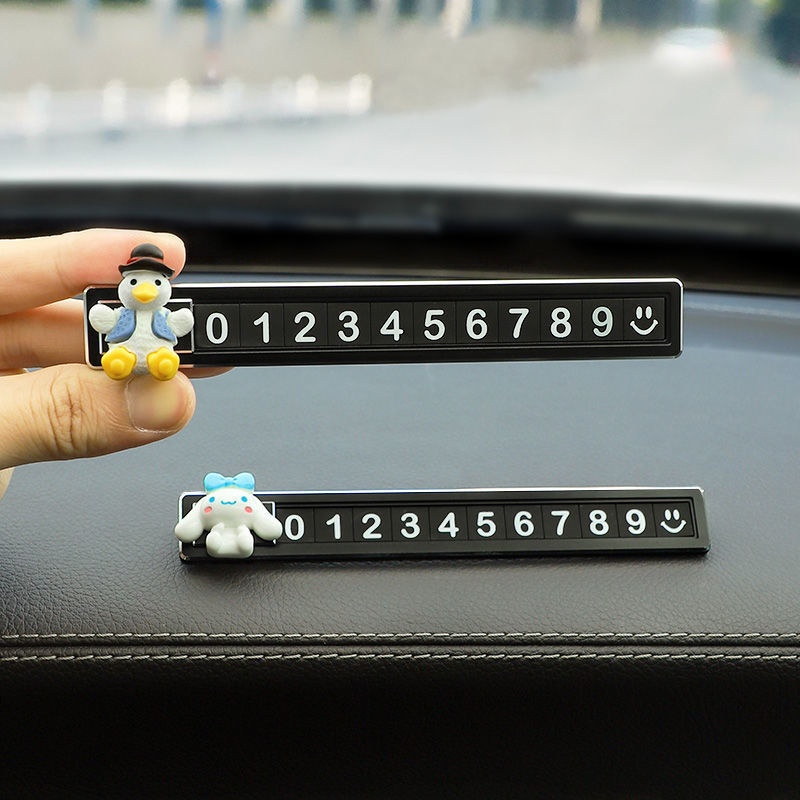 Bảng Số Điện Thoại Đỗ Xe Tạm Thời Thiết Kế Dễ Thương Dùng Trang Trí Nội Thất Xe Hơi