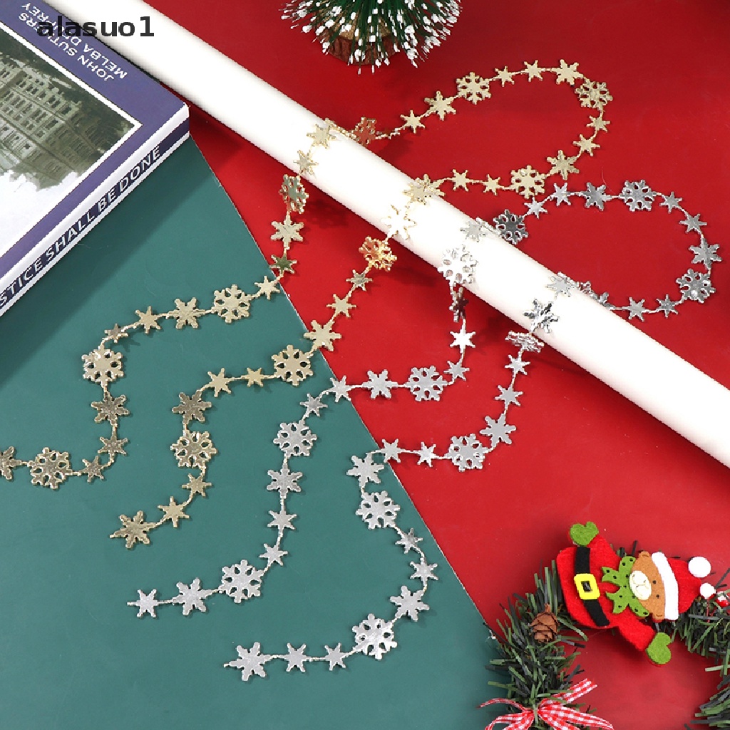 [alasuo1] Dây Đèn Led Trang Trí Giáng Sinh Hình Bông Tuyết Mini 1M [VN]