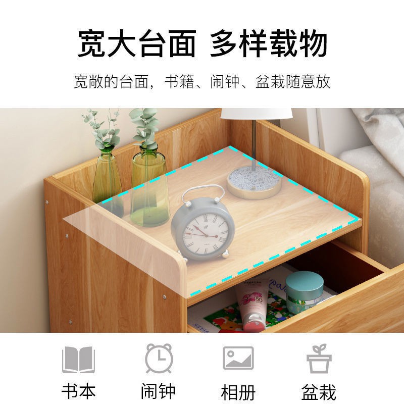 kệ đầu giường tủ phòng ngủ giả gỗ nguyên khối để đồ nhỏ đơn giản và hiện đại