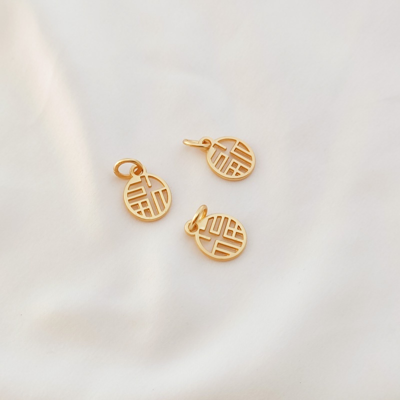 Mặt Dây Chuyền Đồng Mạ Vàng 18K May Mắn Mang Lại May Mắn
