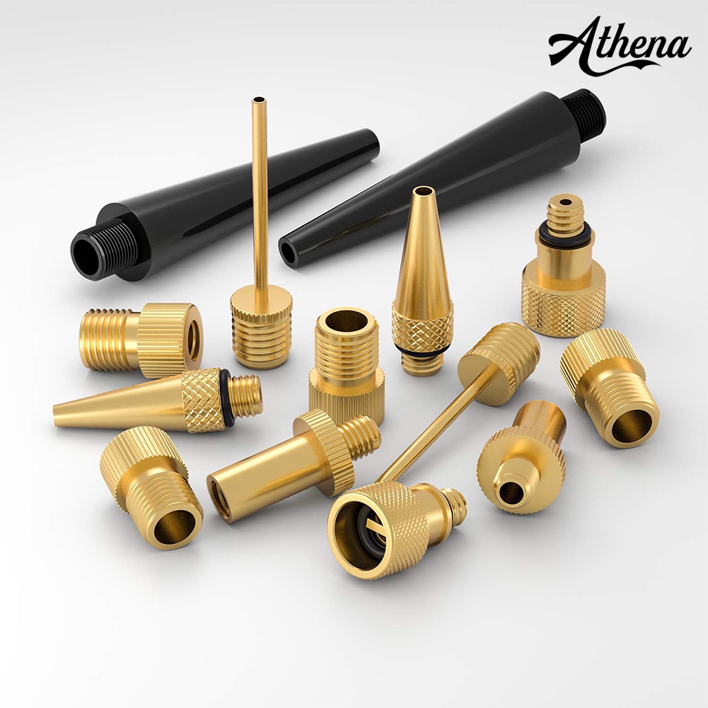 Bộ 14 Đầu Chuyển Đổi Van Bơm Hơi SV AV DV Kèm 10 Vòng Niêm Phong