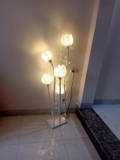 Đèn dẫn lối hoa sen trang trí