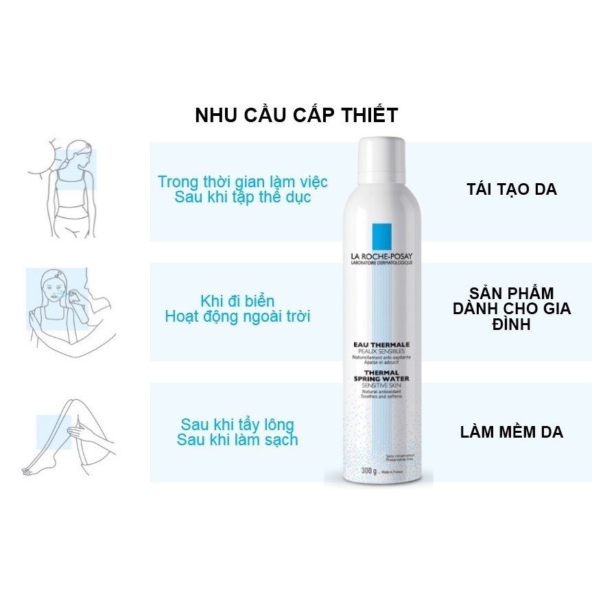 Pháp - Xịt khoáng Dược mỹ phẩm La Roche Posay