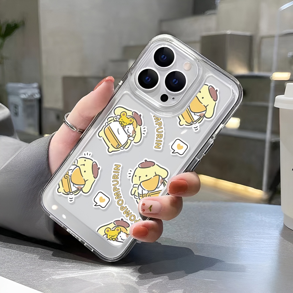 Ốp Điện Thoại Trong Suốt Hình Cún Pudding Cho iphone 14ProMax 14Plus 13 11 12 7Plus X XR XS Max 8 7