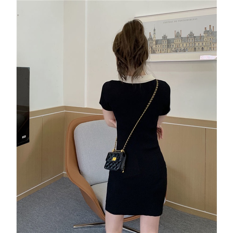 Đầm Ngắn Cổ Polo Dáng Ôm Thời Trang Mùa Hè Quyến Rũ Cho Nữ