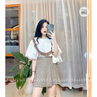 ÁO TAY LỠ CỔ PHỐI BÈO