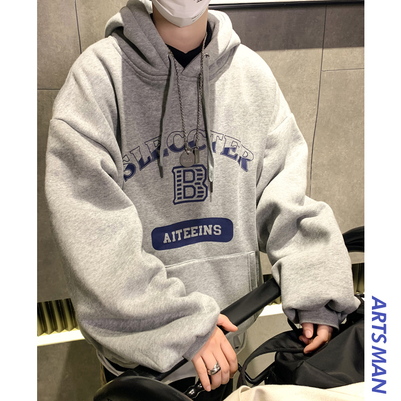 Áo hoodie tay dài dáng rộng in chữ thời trang cho nam | BigBuy360 - bigbuy360.vn