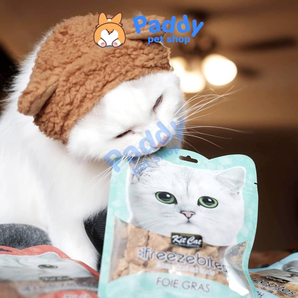 Snack Cá &amp; Gà Tươi Sấy Khô Kit Cat Freeze Bites Cho Mèo 15g