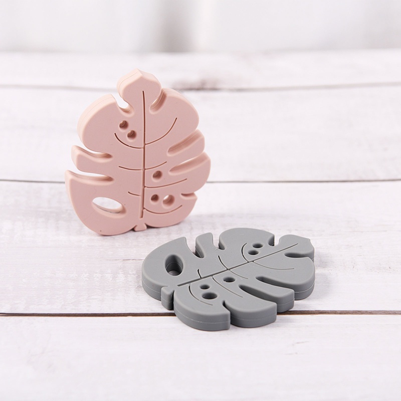 Đồ Chơi Ngậm Nướu Bằng Silicon Hình Chiếc Lá Dễ Thương Xinh Xắn Cho Bé Sơ Sinh