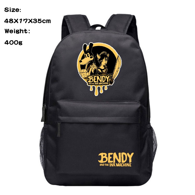 Bendy and Ink Machine Game 3D Multi-function Cartoon Pattern Casual Computer Bag Student Backpack Gifts