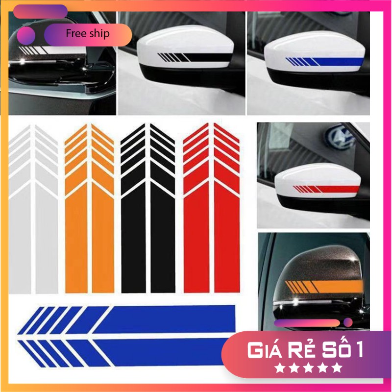 Bộ 2 miếng tem dán gương chiếu hậu cho xe hơi cực đẹp