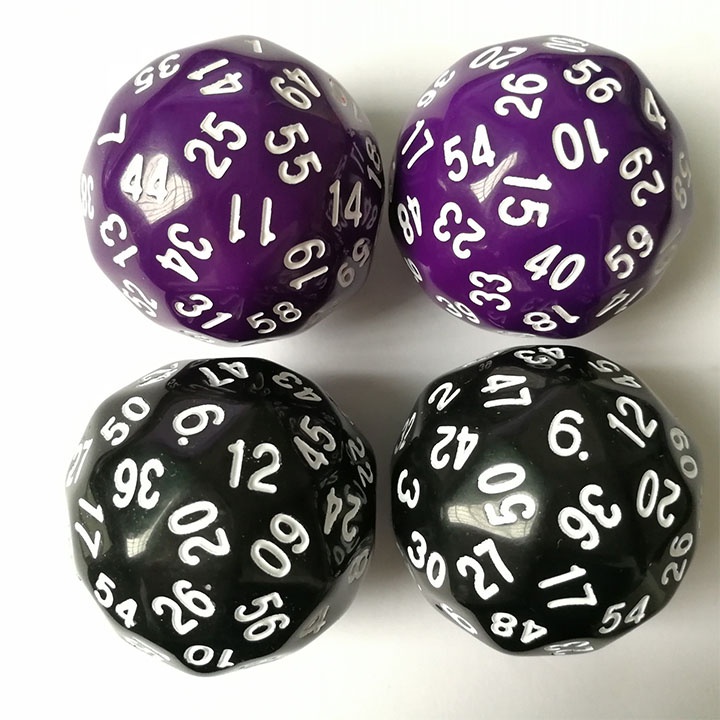 Viên xúc xắc 60 mặt chơi nhiều game size 35mm