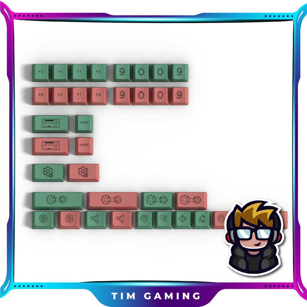 Bộ Keycap Akko 9009 Retro R2 Kit | 38 nút | Chất liệu: PBT Dye-Subbed