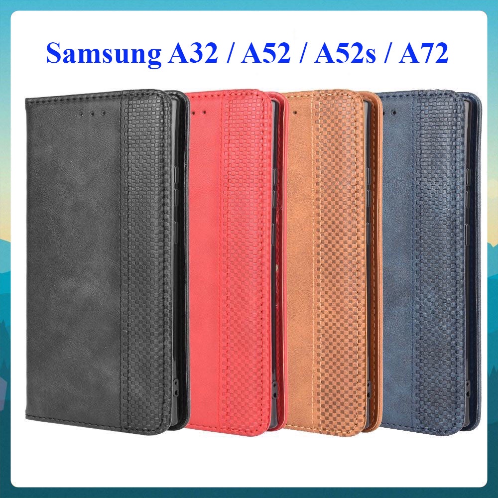 [FreeShip] Bao da dạng ví Samsung A32, A52, A52s 5G, A72 (cam kết xịn) hit nam châm, ngăn đựng thẻ t