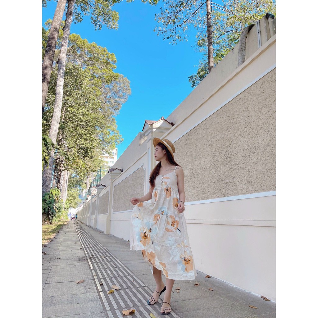 Đầm maxi vintage - hot | BigBuy360 - bigbuy360.vn