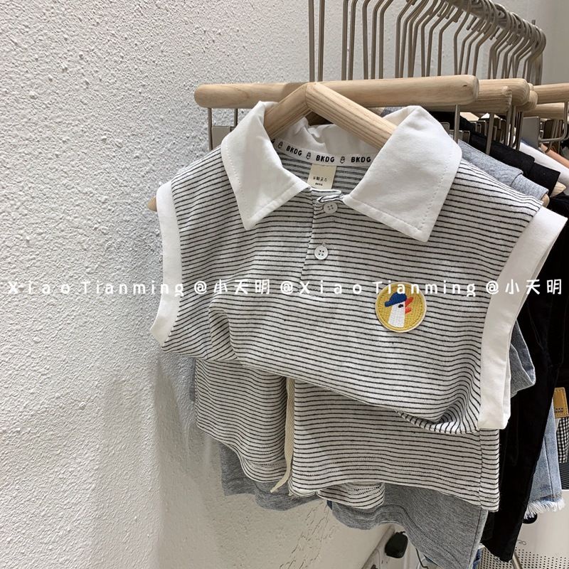 [Babycat] Hàng Có Sẵn Set Áo Thun Tay Ngắn + Quần Dài Họa Tiết Kẻ Sọc Phong Cách Nhật Bản Hàn Quốc Nhật Bản 2022 Mùa Hè Cho Bé Trai Bé Gái