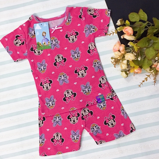 Bộ đồ bozip Bo050 bé gái Mickey Vịt Donal (kèm bảng size hình cuối)