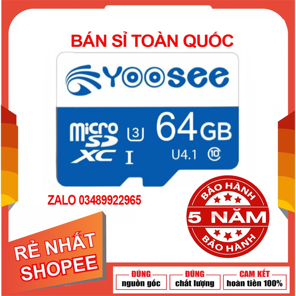 [GIÁ SỈ ] Thẻ nhớ Micro SDHC YOOSEE U3 64GB