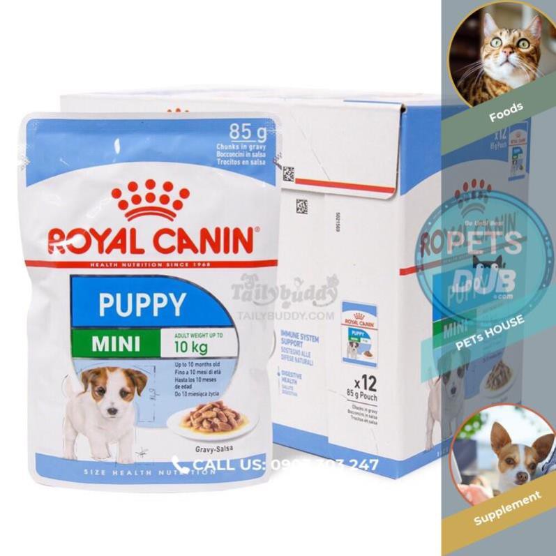 PATE CHO CHÓ CON ROYAL CANIN MINI PUPPY ( 12 gói x 85g ) (PETs dub)