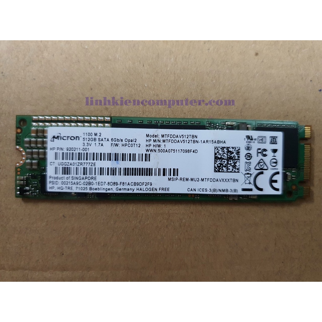 Ổ cứng laptop chuẩn M2 2280 SATA thường, dung lượng 512GB, tha hồ lưu trữ dữ liệu