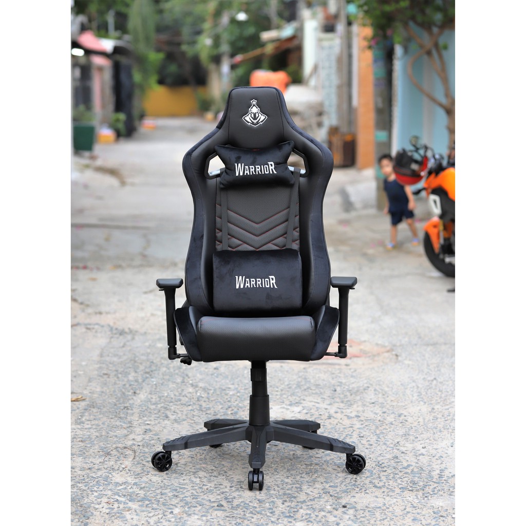 Ghế Gaming Cao Cấp - WARRIOR GAMING CHAIR - Maiden Series - WGC306 - Black/Velvet - Chính Hãng - Bảo Hành 12 tháng