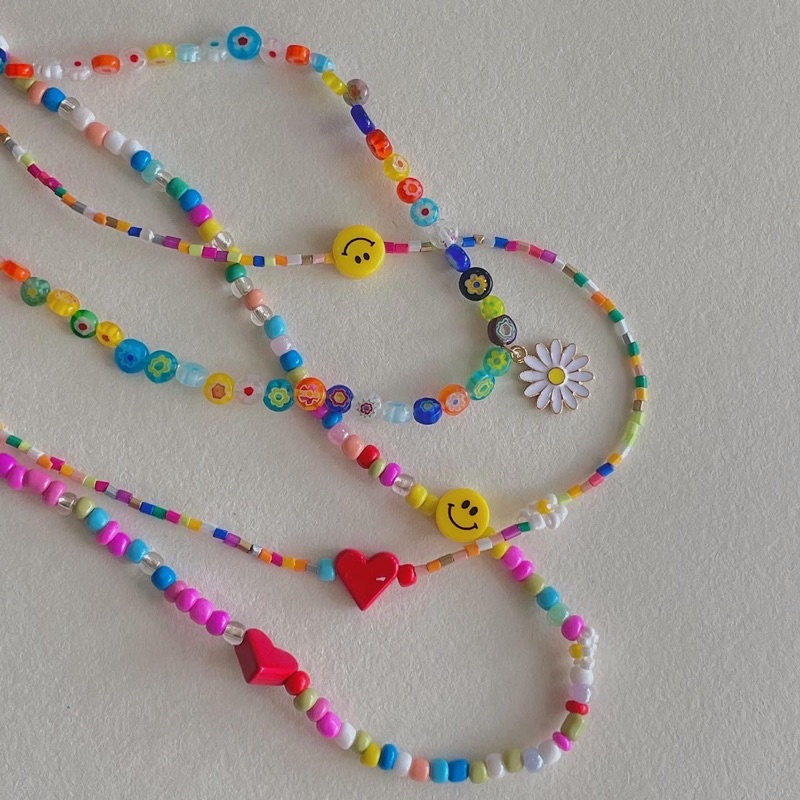 Nhiều mẫu- Dây chuyền hạt cườm charm kute