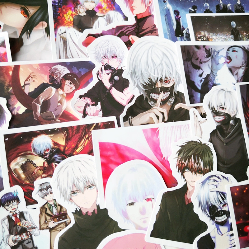 ☠ Tokyo Ghoul - Series 02 Anime Kaneki Ken Touka Kirishima Stickers ☠ 50Pcs/Set Waterproof DIY Fashion Decals Doodle Stickers