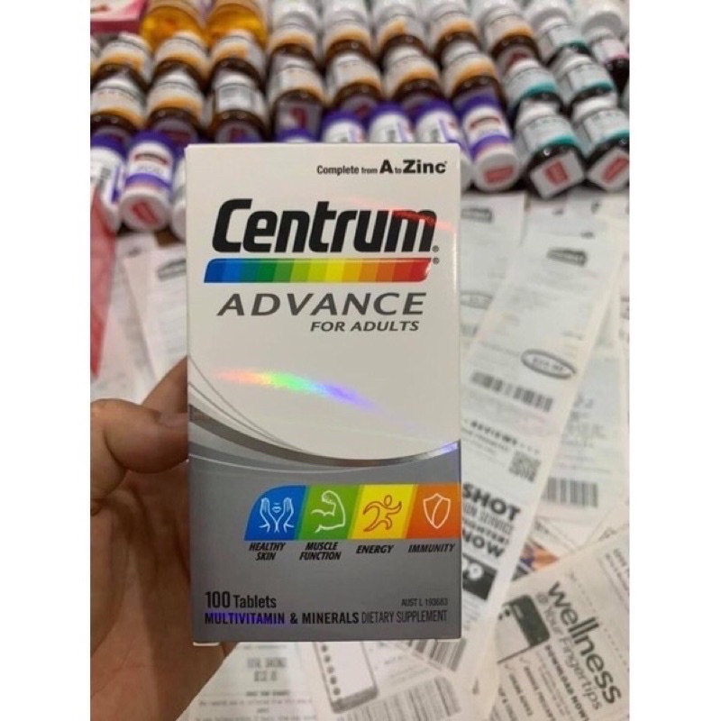 Vitamin tổng hợp cho Người Lớn - Centrum Advance For Adults  - ÚC - 100 viên - Dành cho người dưới 50 tuổi