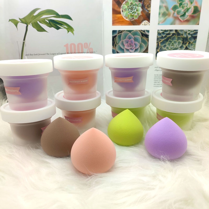 Hộp Đựng Mút Trang Điểm Hình Quả Đào