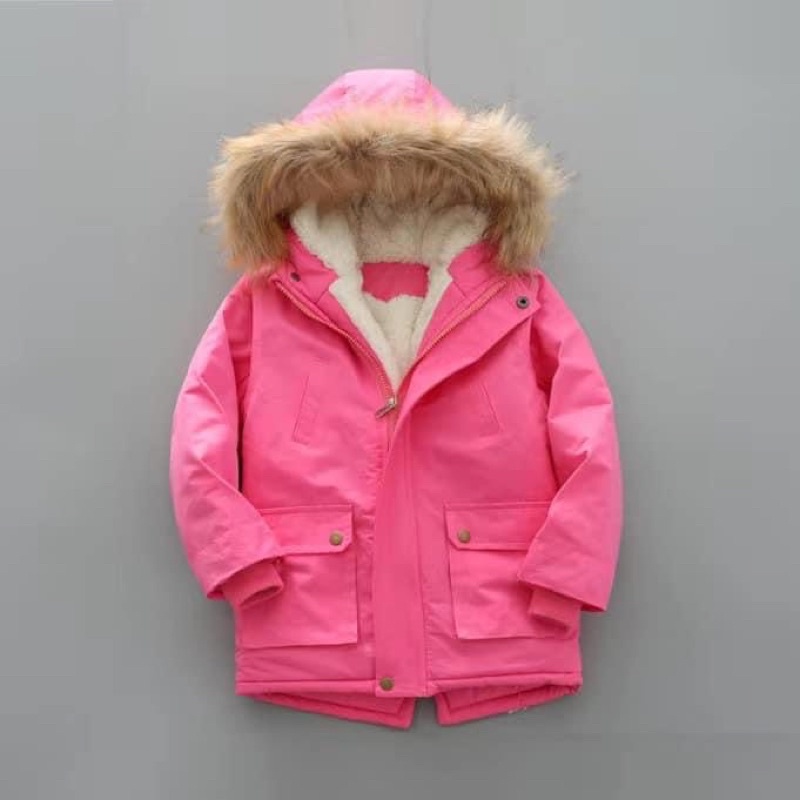 Gom sale- Áo parka bé mũ lông hàng Quảng Châu cao cấp dày dặn chuẩn ảnh