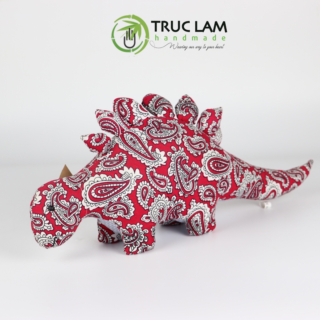 Đồ Chơi Cho Bé Thú Nhồi Bông Hình Khủng Long Stegosaurus Vải Hoa Bông Gòn Cao Cấp - Trúc Lâm Handmade