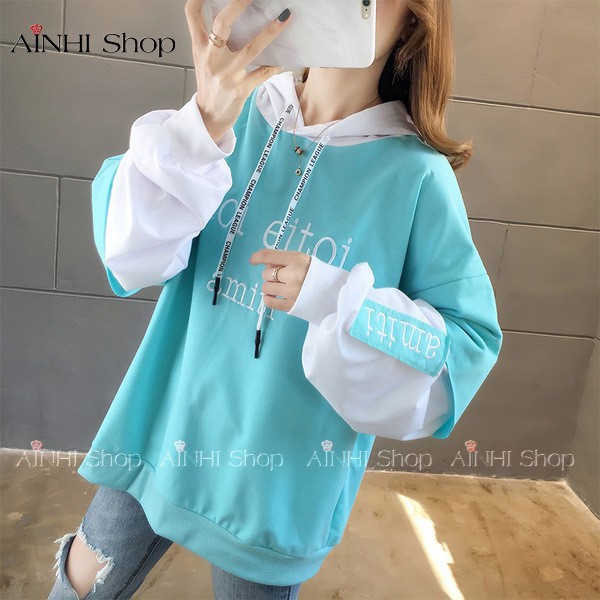 Áo Hoodie Nữ ❤️Freeship❤️ Áo Khoác Hoodie (In Chữ SMITI Siêu Đẹp Cá Tính) Vải Nỉ Nhiều Màu Cute