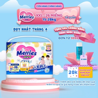 Tã quần Merries size XXL - 26 miếng (Cho bé 15 - 28kg)