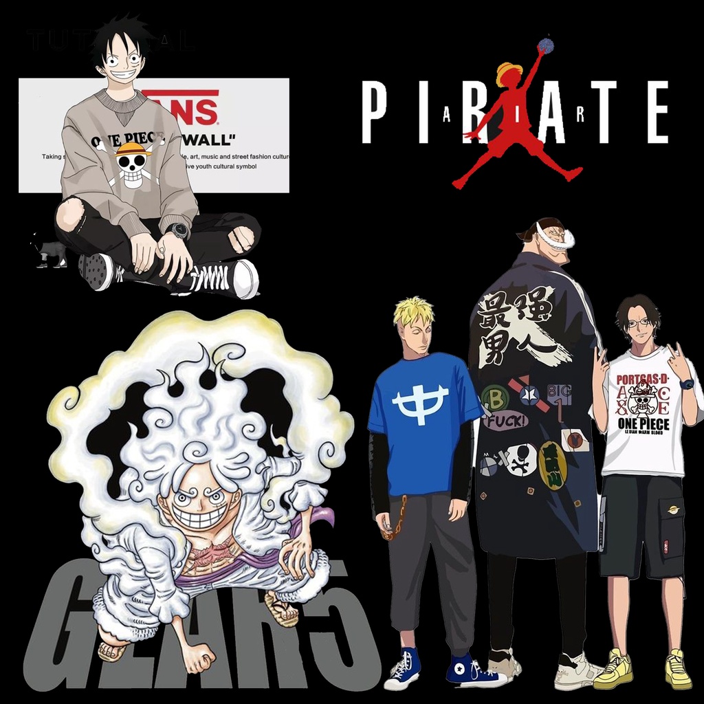 Miếng Dán Ủi Quần Áo DIY Hình Luffy One piece Có Thể Giặt Được