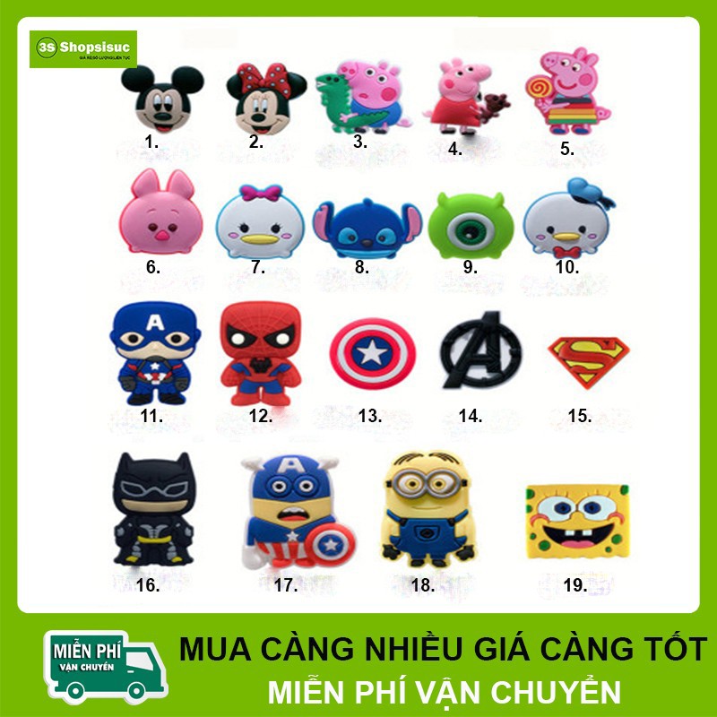 Nút Jibbitz/Sticker Cài Dép Sục Crocs, Satihu Giá Sỉ